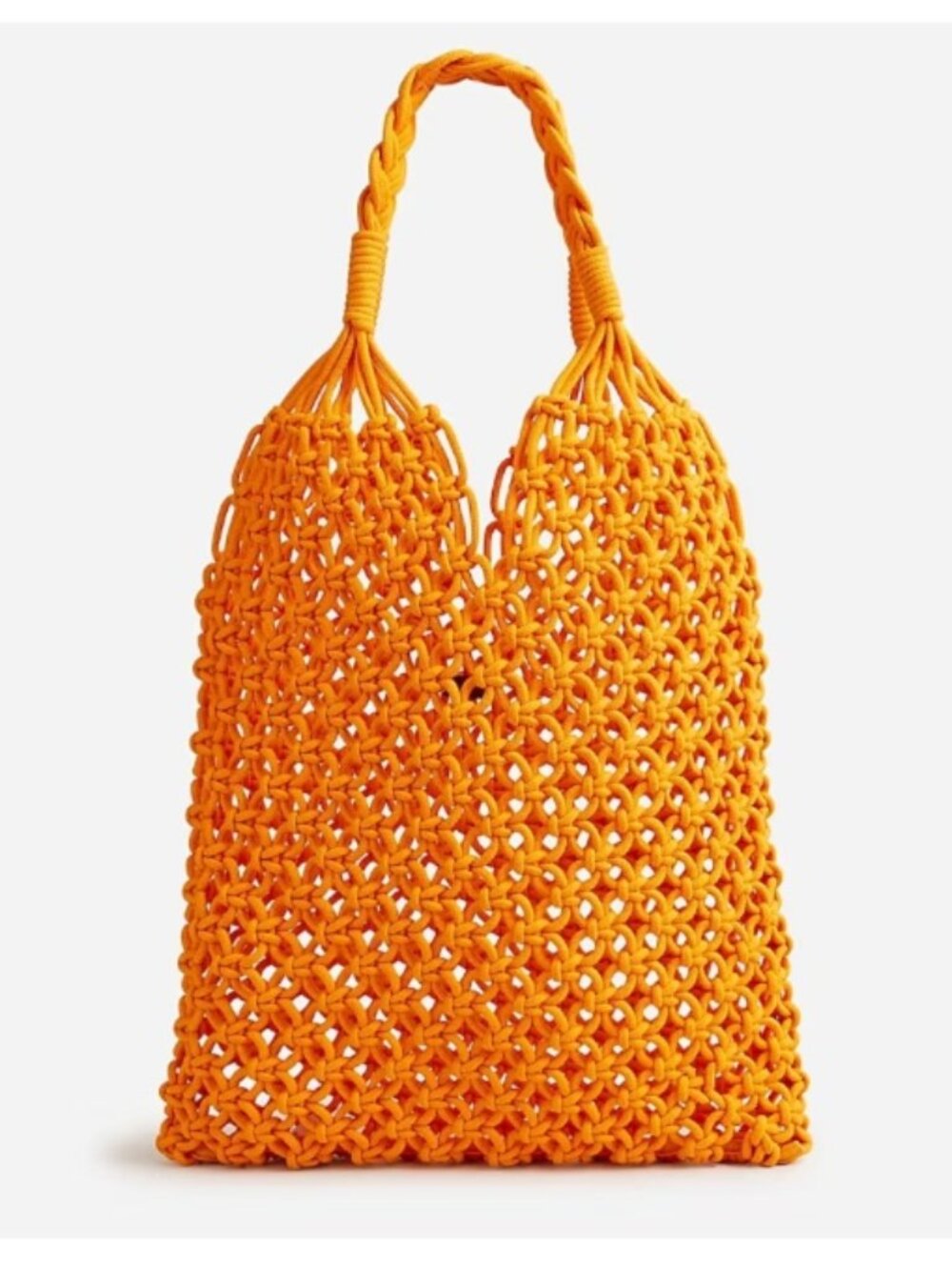J.Crew Cadiz Hand-knotted Rope Tote Bag Apricot NWT Cotton Rope